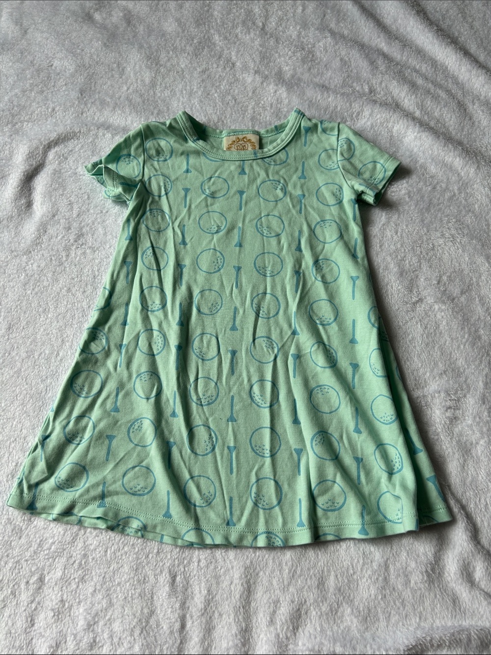 The Beaufort Bonnet Company Mint Green & Teal Short Sleeve Dress